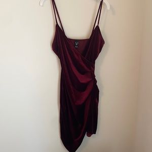Windsor Wrapped in Velvet Mini dress